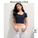 ABERCROMBIE & FITCH【多色亨利領(lǐng)】女裝25夏新款經(jīng)典小麋鹿修身短袖T恤KI139-5271 海軍藍(lán)(綠色小麋鹿) S (165/92A)
