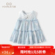 凡獵女童連衣裙夏裝2025新款洋氣兒童公主裙小女孩寶寶背心裙夏季 藍(lán)色 80 cm