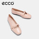 愛(ài)步（ECCO）秋冬芭蕾舞鞋方頭羊皮淺口單鞋 舞悅234303 裸粉色39 HL
