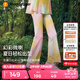 moodytiger【仙女家族】女童微喇褲涼感防曬25年夏季新品高彈速干兒童運動褲 幻彩鳴粉 130 cm