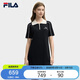 FILA 斐樂(lè)官方【楊冪同款】女編織連衣裙2025夏時(shí)尚休閑修身POLO裙子