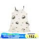Milkbarn女童吊帶連衣裙兒童夏季純棉公主裙寶寶洋氣裙子 白沙蟹蟹 90 cm