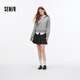 森馬（Semir）半身裙女百搭學(xué)院風(fēng)顯瘦短裙俏皮小個(gè)子秋灰色格子百褶裙時(shí)尚 灰色調00422 M