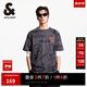 杰克·瓊斯（JACK&JONES）男裝夏季法斗卡通情侶款刺繡滿印純棉寬松短袖T恤男半袖上衣小眾 暗灰色E39 M 175