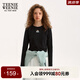 Teenie Weenie小熊女裝休閑T恤女春季修身基礎(chǔ)V字下擺甜酷長袖上衣