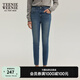Teenie Weenie小熊女裝簡(jiǎn)約時(shí)尚夏季彈力修身牛仔褲鉛筆褲黑色褲子 淺藍(lán)色 M (165)