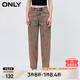 ONLY秋冬復(fù)古男友風(fēng)高腰哈倫卷邊九分牛仔褲女|123432044 E09 戀綠棕色KANGAROO 155/60A/XS