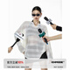 ICH MODE美式長(zhǎng)袖T恤女2025新款防曬休閑上衣寬松設(shè)計(jì)感鏤空罩衫男 白色 L