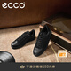 愛步（ECCO）休閑鞋小白鞋 休閑板鞋男鞋百搭系帶潮流低幫鞋子 街頭輕巧521304 黑色52130451052 42