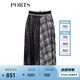 PORTS寶姿春夏新品半身裙百褶裙LM8S028MPT031 黑色印花 M (6)