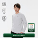 KOLON SPORT/可隆抓絨長袖 男子秋冬戶外休閑衣保暖抗菌圓領(lǐng)T恤上衣 LHRT4WN123-LG 淺灰色 L (175/96A)