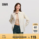 森馬（Semir）[商場(chǎng)同款]長(zhǎng)袖襯衫女中長(zhǎng)款寬松2024冬季燈芯絨上衣101724105001