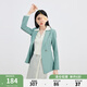 秋水伊人通勤西服春裝新款女裝時(shí)尚設(shè)計(jì)感百搭顯瘦休閑西裝外套女 水綠色 L