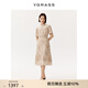 VGRASS維格娜絲真絲桑蠶絲連衣裙2025年夏季新款女裝收腰連身裙女士裙子 蜜合色 M