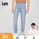 Lee【張凌赫代言】25新品705標(biāo)準(zhǔn)中腰錐形五袋款淺藍(lán)色男牛仔褲潮 淺藍(lán)色 32