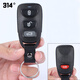 314°適用現代悅動(dòng)伊蘭特途勝御翔起亞賽拉圖福瑞迪汽車(chē)遙控器鑰匙外殼 賽拉圖背面有按鍵