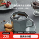 琺寶（staub）鉆石系列陶瓷碗家用飯碗湯碗圓盤魚盤馬克杯多功能餐具套裝鉑金灰 鉆石下午茶 2件套