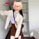 蜜樂奇韓系秋冬季小香風短外套女2025新款春秋小個子休閑棒球服上衣 米白色 S