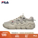 FILA 斐樂官方男鞋男子籃球鞋秋季復(fù)古老爹鞋低幫休閑鞋 燕麥色/黃水泥-OC 41
