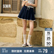 森馬（Semir）半身裙女蕾絲花邊百褶裙溫柔俏皮2025夏季松緊腰短裙107425120005
