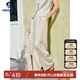Navigare意大利小帆船女老錢(qián)風(fēng)通勤休閑褲亞麻闊腿長(zhǎng)褲2312075506 杏色 L