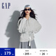 Gap女裝春季LOGO法式圈織簡約純色連帽衛(wèi)衣429363上衣 灰色 170/88A(L)亞洲尺碼