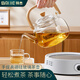 拜杰煮茶壺玻璃燒水壺1000ml耐高溫提梁壺泡茶水分離圍爐養(yǎng)生花茶具