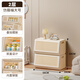 納份愛(ài)玩具收納箱家用塑料前開(kāi)式整理神器衣服零食收納柜可疊加儲物柜子 人氣兩只裝【大號】藤編門(mén)