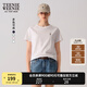 Teenie Weenie小熊短袖T恤女2025年春夏新款基礎(chǔ)時尚易搭刺繡圓領(lǐng)T恤上衣女 象牙白 M 165