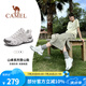 駱駝（CAMEL）清巖登山鞋男夏季新款戶外鞋防滑徒步鞋女士輕質(zhì)透氣徒步鞋運動鞋 白灰，女，透網(wǎng)版 37