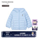 Teenie Weenie Kids小熊童裝24冬季款男女寶寶熊耳連帽羽絨服 海鹽小吐司（藍(lán)色） 110cm