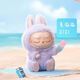 拉布布3.0盲盒手辦玩具labubu一二三代搪膠娃娃公仔鑰匙扣禮物 二代美滋滋