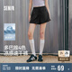 森馬（Semir）休閑褲女涼感寬松顯瘦夏季2025吸濕速干開(kāi)叉質(zhì)感短褲109325125001