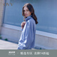 OVV【高級運(yùn)動系列】2023秋冬新款女裝簡約半開襟立領(lǐng)套頭衛(wèi)衣 淺紫（凈色）A3 M