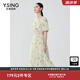 衣香麗影優(yōu)雅碎花連衣裙夏款V領(lǐng)減齡裙子 米色花料 L