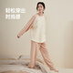 頂瓜瓜頂呱呱睡衣女冬絨質(zhì)可外穿情侶居家服套裝女扶光黃撞玉脂粉 L165