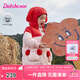 笛莎（DEESHA）童裝女童萌趣造型三防暖羽絨2024冬季新款女寶寶甜美可愛中長外套 紅色 100