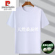 皮爾卡丹高端正宗桑蠶絲白色短袖t恤男2025新款夏季圓領(lǐng)免燙白小t半袖體恤 白色 XL 175【適合體重135-155斤】