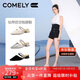 康莉（COMELY）羊皮包頭拖鞋女25年夏季粗跟法式兩穿涼拖尖頭穆勒鞋 銀色 37