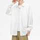 頂峰保羅（Dingfengbaoluo）長(zhǎng)袖襯衫男秋季寬松簡(jiǎn)約高級(jí)感休閑襯衣外套CS16白色M