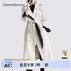 MeetMetro瑪依爾女神范收腰風(fēng)衣外套女2025秋季新款氣質(zhì)中長款大衣 杏色【現(xiàn)貨閃電發(fā)】 L