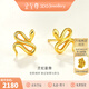 金至尊（3D-GOLD)靈蛇曼舞足金黃金耳釘女款蛇形耳飾生日禮物送女友按克計(jì)價(jià) 2.33克(含工費(fèi)273元)