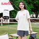 班尼路（Baleno）寬松短袖T恤女2025年夏季新款純棉學(xué)院風(fēng)爆款舒適休閑百搭款上衣