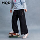 馬騎頓（MQD）女童25秋新款街潮學(xué)院風(fēng)寬松直筒褲舒適百搭牛仔褲 原牛仔色 160