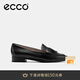 愛步（ECCO）豆豆鞋女 時尚潮流百搭尖頭百搭淺口樂福單鞋  型塑214283 黑色21428301001（羊皮革） 37