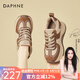 達芙妮（DAPHNE）厚底老爹鞋女款內(nèi)增高女鞋秋冬季鞋子加絨棉鞋加厚休閑運動鞋女 咖色 37