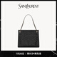 YSL圣羅蘭 女士NIKI SHOPPING中號復(fù)古牛皮革購物包手袋 黑色 U
