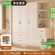 GANO【包安裝】衣柜實木生態(tài)板家用臥室歐式收納柜子平開門儲物家具 120*200*55主柜+邊柜