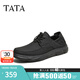 他她（TATA）商務(wù)休閑皮鞋男士打孔透氣一腳蹬爸爸鞋2025夏新72T36BM5 黑色 41