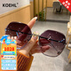 KOEHL2025新款夏季偏光太陽(yáng)鏡墨鏡女款時(shí)尚防曬開(kāi)車(chē)眼鏡防眩光紫外線 黑金框漸變灰